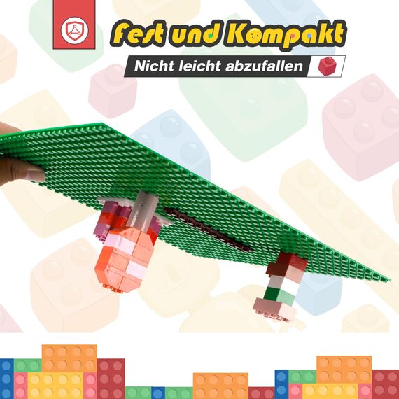 HUIZDQ 8 Stück Klassische Grundplatten für Bauklötze, 100% kompatibel mit Allen großen Marken, mit 32 X 32 Noppen, Mehrfarbig