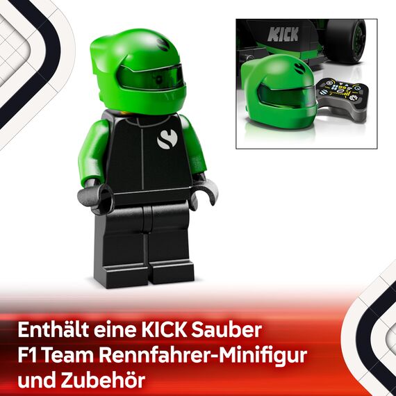 LEGO Speed Champions Kick Sauber F1 Team C44 Rennauto - Spielzeug mit Formel 1 Minifigur zum Sammeln - Bauset - Geschenk für Jungen & Mädchen ab 10 Jahren und Erwachsene Motorsport Fans 77247