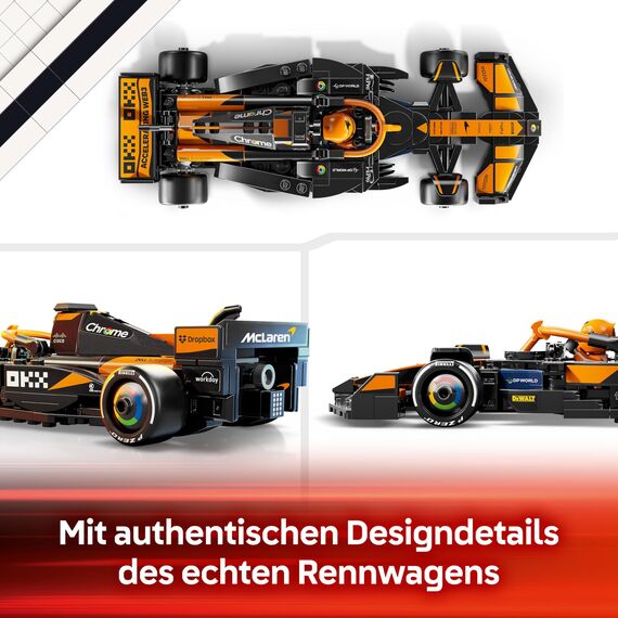 LEGO Speed Champions McLaren F1 Team MCL38 Rennauto - Spielzeug mit Formel 1 Minifigur zum Sammeln - Modell und Geschenk für Jungen & Mädchen ab 10 Jahren und Erwachsene Motorsport Fan 77251