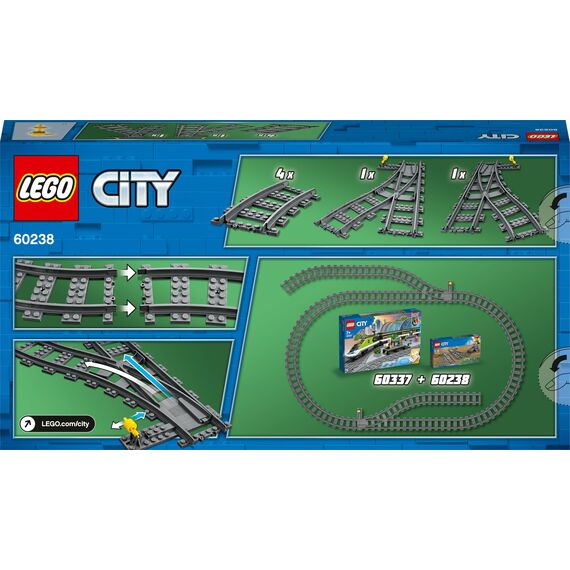 LEGO 60238 City Weichen, 6 Elemente, Erweiterungsset für Kinder, Spielzeug Set