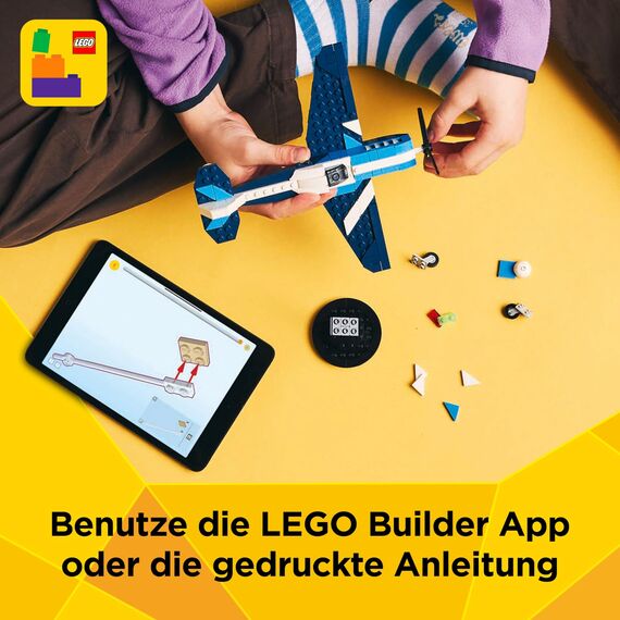 LEGO Creator 3in1 Flieger: Rennflugzeug Spielzeug - Umbaubar in Jet oder Hubschrauber Modell - Fahrzeug Bauset für Jungen und Mädchen ab 7 Jahren - Geschenkidee zum Geburtstag 31160