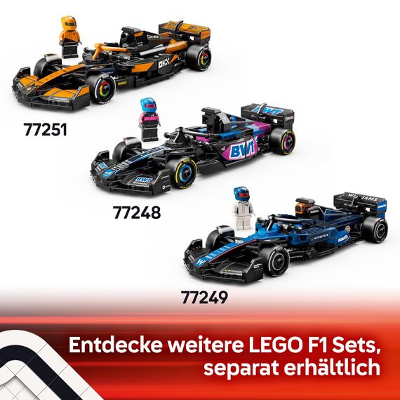 LEGO Speed Champions MoneyGram Haas F1 Team VF-24 Rennauto - Spielzeug mit Formel 1 Minifigur zum Sammeln - Modell und Geschenk für Jungen & Mädchen ab 10 Jahren und Erwachsene Motorsport Fans 77250