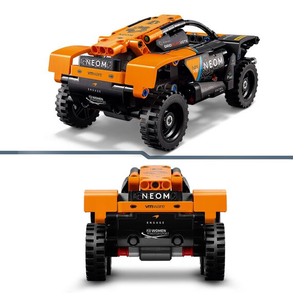 LEGO Technic NEOM McLaren Extreme E Race Car Set, Auto-Spielzeug mit Rückziehmotor für Kinder, baubares Aufziehauto, Technik-Geschenk für Jungs und Mädchen ab 7 Jahren 42166