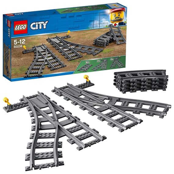 LEGO 60238 City Weichen, 6 Elemente, Erweiterungsset für Kinder, Spielzeug Set