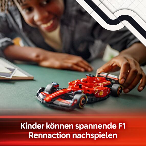 LEGO Speed Champions Ferrari SF-24 F1 Rennauto - Modellauto Set mit Fahrer - Modellbau für Erwachsene - DIY Set mit 1 Minifigur - Sammelbares Formel 1 Geschenk zum Vatertag - 77242