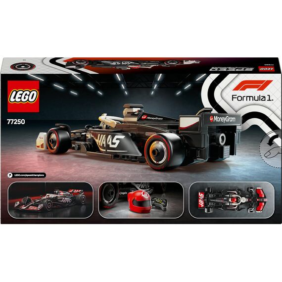 LEGO Speed Champions MoneyGram Haas F1 Team VF-24 Rennauto - Spielzeug mit Formel 1 Minifigur zum Sammeln - Modell und Geschenk für Jungen & Mädchen ab 10 Jahren und Erwachsene Motorsport Fans 77250