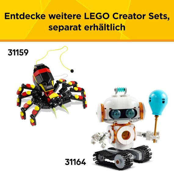 LEGO Creator 3in1 Flieger: Rennflugzeug Spielzeug - Umbaubar in Jet oder Hubschrauber Modell - Fahrzeug Bauset für Jungen und Mädchen ab 7 Jahren - Geschenkidee zum Geburtstag 31160