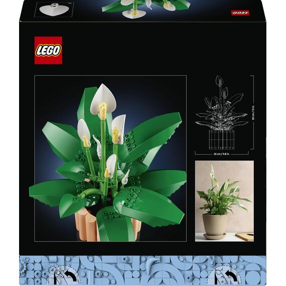 LEGO Botanicals Friedenslilie - Set mit Kunstpflanze für Erwachsene - mit künstlicher weißer Blüten und Knospen für DIY Deko - Geschenkidee zum Muttertag - 11504