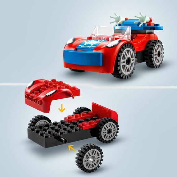 LEGO 10789 Marvel Spider-Mans Auto und Doc Ock Set, Spidey und Seine Super-Freunde, baubares Spielzeug für Jungen und Mädchen ab 4 Jahren, mit im Dunkeln leuchtenden Teilen
