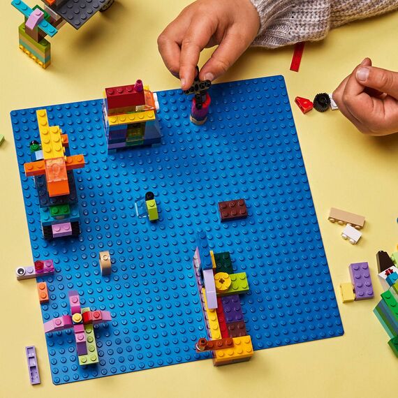 LEGO 11025 Classic Blaue Bauplatte, quadratische Grundplatte mit 32x32 Noppen als Basis für Konstruktionen und für weitere Sets, Konstruktionsspielzeug für Kinder
