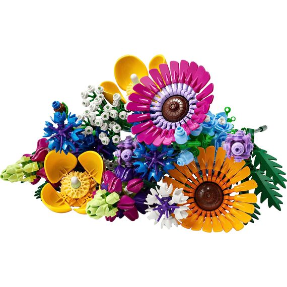 LEGO Botanicals Wildblumenstrauß Set - Künstliche Blumen mit Mohn und Lavendel zum Basteln für Erwachsene - Geschenkidee für Heimdeko - Botanik Kollektion 10313
