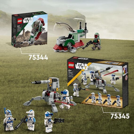 LEGO Star Wars 75345-501st Clone Troopers Battle Pack Set – Sammler Spielzeug mit Einer AV-7-Kanone und 4 Minifiguren – Geschenk für Jungs ab 6 Jahren und Fans von The Clone Wars