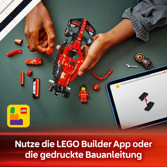 LEGO Speed Champions Ferrari SF-24 F1 Rennauto - Modellauto Set mit Fahrer - Modellbau für Erwachsene - DIY Set mit 1 Minifigur - Sammelbares Formel 1 Geschenk zum Vatertag - 77242