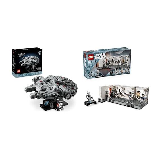 LEGO Star Wars Millennium Falcon, 25. Jahrestag Set für Erwachsene & Star Wars Das Entern der Tantive IV, Bauspielzeug zum Film Eine Neue Hoffnung, Fantasy-Spielset