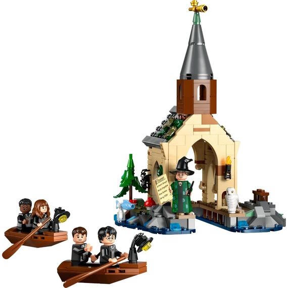 LEGO Harry Potter Bootshaus von Schloss Hogwarts Spielzeug-Modell für Kinder, beinhaltet 2 baubare Boote und 5 Mini-Figuren, Geschenk für Mädchen, Jungs und alle Fans ab 8 Jahren 76426