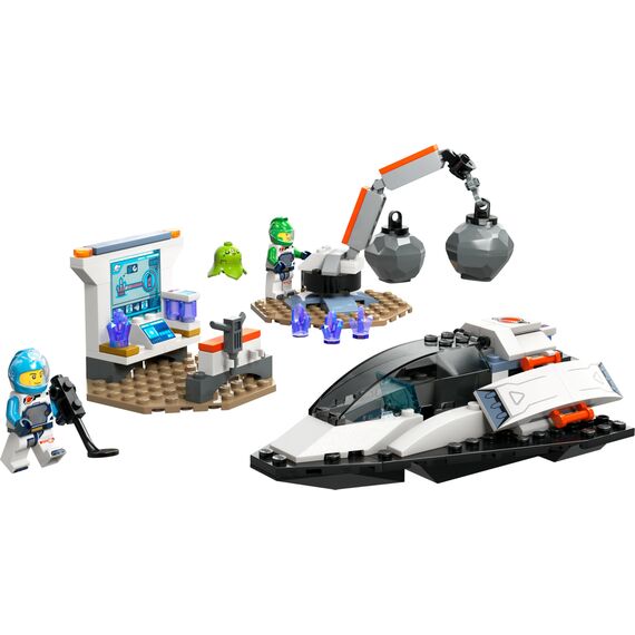 LEGO City Bergung eines Asteroiden im Weltall, Weltraum-Spielzeug mit Raumschiff, Raumstation, 2 Minifiguren und eine Alien-Figur, Geschenk für Kinder, Jungs und Mädchen ab 4 Jahren 60429