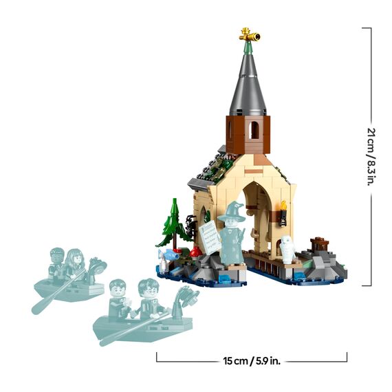 LEGO Harry Potter Bootshaus von Schloss Hogwarts Spielzeug-Modell für Kinder, beinhaltet 2 baubare Boote und 5 Mini-Figuren, Geschenk für Mädchen, Jungs und alle Fans ab 8 Jahren 76426