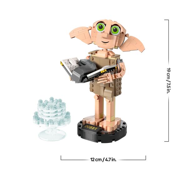 LEGO Harry Potter Dobby der Hauself Set, bewegliche ikonische Figur, Spielzeug, Schlafzimmer Accessoire & Deko, Charakter-Sammlung, Geschenk für Mädchen, Jungen, Teens und alle Fans ab 8 Jahren 76421