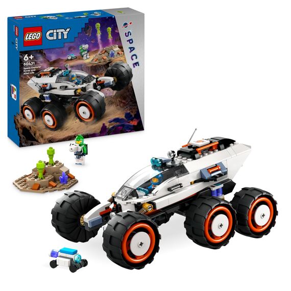 LEGO City Weltraum-Rover mit Außerirdischen & City Weltraum-Mech, Roboter-Bausatz für Kinder ab 6 Jahren, Set mit Actionfiguren-Spielzeug und Pilot-Figur, Geschenk für Jungs und Mädchen 60428