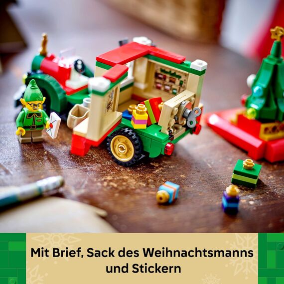 LEGO Lieferwagen des Weihnachtsmanns - Farbenfrohes Spielzeug Auto mit Weihnachtsbaum, Geschenken und Dekorationen - DIY Spielset - Geschenk für Jungen und Mädchen ab 8 Jahren - 40746