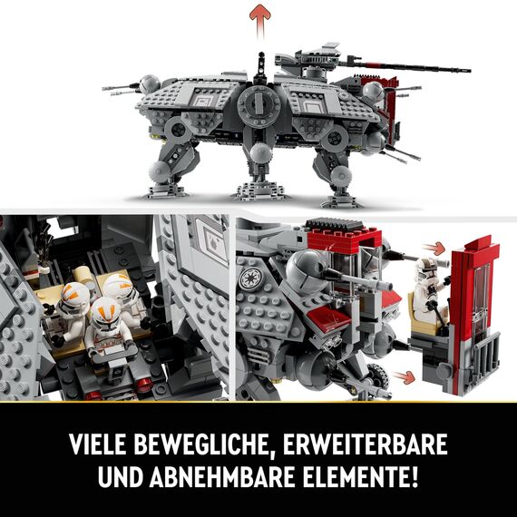 LEGO Star Wars 75337 AT-TE Walker Spielzeug mit 3 Mini-Figuren aus dem 212. Klon-Trupp, Zwergspinne und Battle Droid Figuren – Geschenk für Jungs ab 9 Jahren und Fans von Die Rache der Sith