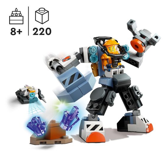 LEGO City Weltraum-Rover mit Außerirdischen & City Weltraum-Mech, Roboter-Bausatz für Kinder ab 6 Jahren, Set mit Actionfiguren-Spielzeug und Pilot-Figur, Geschenk für Jungs und Mädchen 60428