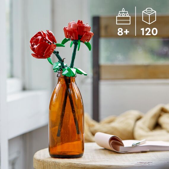 LEGO Creator Rosen, künstliche Blumen-Set, kompatibel mit Blumensträußen & 40747 Creator Narzissen, Künstliches Blumen-Set für Kinder