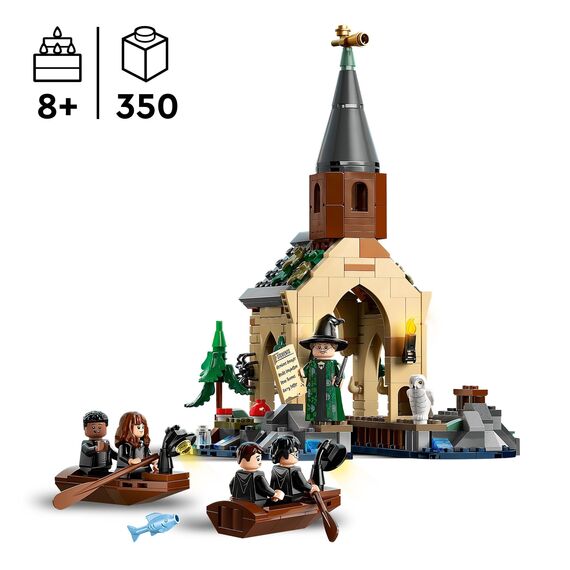 LEGO Harry Potter Bootshaus von Schloss Hogwarts Spielzeug-Modell für Kinder, beinhaltet 2 baubare Boote und 5 Mini-Figuren, Geschenk für Mädchen, Jungs und alle Fans ab 8 Jahren 76426
