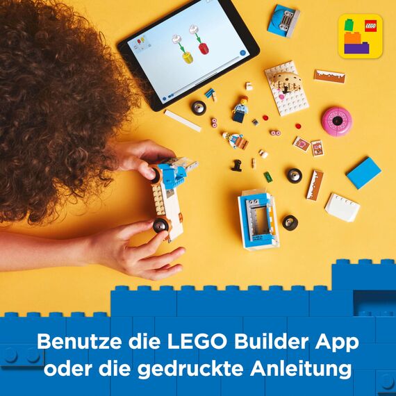 LEGO City Donut Truck - Spielzeug Foodtruck mit 2 Minifiguren Polizist - Bauspielzeug für Jungen und Mädchen ab 5 Jahren - Geschenkidee zum Geburtstag & für Feiertage 60452