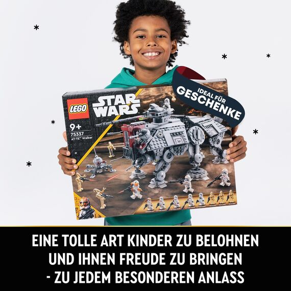 LEGO Star Wars 75337 AT-TE Walker Spielzeug mit 3 Mini-Figuren aus dem 212. Klon-Trupp, Zwergspinne und Battle Droid Figuren – Geschenk für Jungs ab 9 Jahren und Fans von Die Rache der Sith