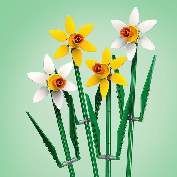 LEGO Creator Rosen, künstliche Blumen-Set, kompatibel mit Blumensträußen & 40747 Creator Narzissen, Künstliches Blumen-Set für Kinder
