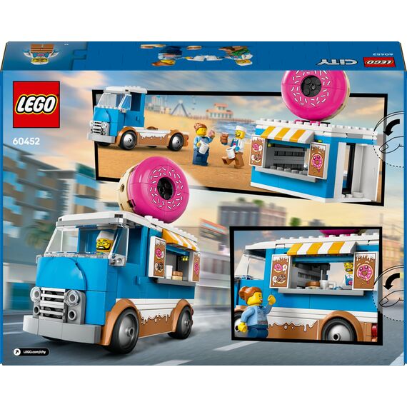 LEGO City Donut Truck - Spielzeug Foodtruck mit 2 Minifiguren Polizist - Bauspielzeug für Jungen und Mädchen ab 5 Jahren - Geschenkidee zum Geburtstag & für Feiertage 60452