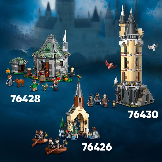 LEGO Harry Potter Bootshaus von Schloss Hogwarts Spielzeug-Modell für Kinder, beinhaltet 2 baubare Boote und 5 Mini-Figuren, Geschenk für Mädchen, Jungs und alle Fans ab 8 Jahren 76426