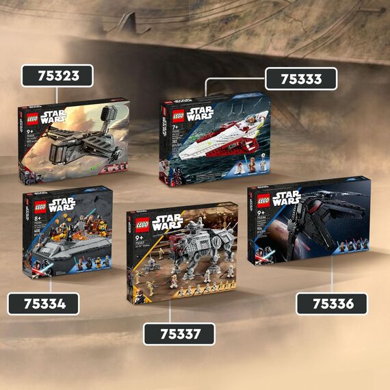 LEGO Star Wars 75337 AT-TE Walker Spielzeug mit 3 Mini-Figuren aus dem 212. Klon-Trupp, Zwergspinne und Battle Droid Figuren – Geschenk für Jungs ab 9 Jahren und Fans von Die Rache der Sith
