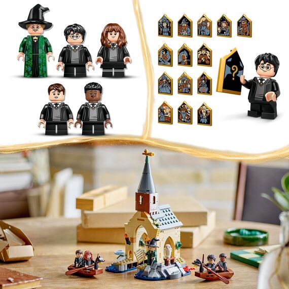 LEGO Harry Potter Bootshaus von Schloss Hogwarts Spielzeug-Modell für Kinder, beinhaltet 2 baubare Boote und 5 Mini-Figuren, Geschenk für Mädchen, Jungs und alle Fans ab 8 Jahren 76426