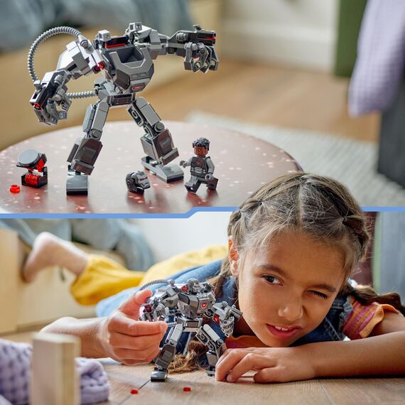 LEGO | Marvel War Machine Mech - Superhelden Spielzeug mit 3 Shootern für Kinder - Legendäre Actionfigur aus dem MCU - Geschenk für Jungen und Mädchen ab 6 Jahren - Spielset mit Minifiguren - 76277
