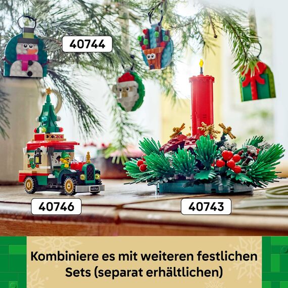 LEGO Lieferwagen des Weihnachtsmanns - Farbenfrohes Spielzeug Auto mit Weihnachtsbaum, Geschenken und Dekorationen - DIY Spielset - Geschenk für Jungen und Mädchen ab 8 Jahren - 40746