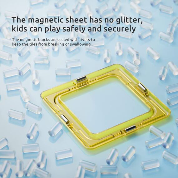 mysoler Magnetische Bausteine 48 Teile mini Magnet Spielzeug Kinder DIY Magnetspielzeug Magnet Spielzeug Lernspielzeug Geburtstag Vorschule Kinder Kleinkind Jungen Mädchen ab 3 Jahren
