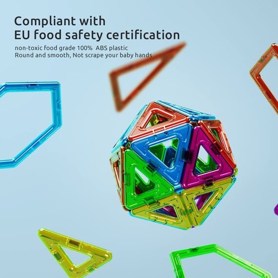 mysoler Magnetische Bausteine 48 Teile mini Magnet Spielzeug Kinder DIY Magnetspielzeug Magnet Spielzeug Lernspielzeug Geburtstag Vorschule Kinder Kleinkind Jungen Mädchen ab 3 Jahren