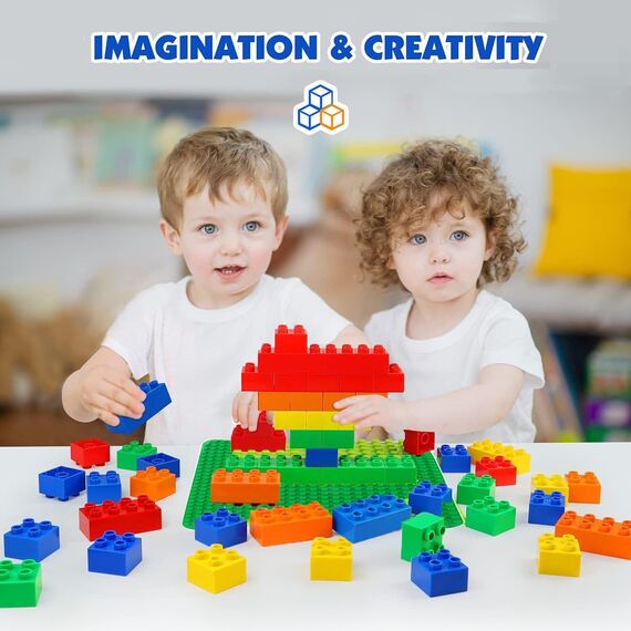 Große Bauplatte Kompatibel mit Lego Duplo Platten, Classic Grundplatte für DUPLO Sets,38 * 38cm Platten-Set für Kreatives Vorschulspielzeug,Grün (2 Stück)