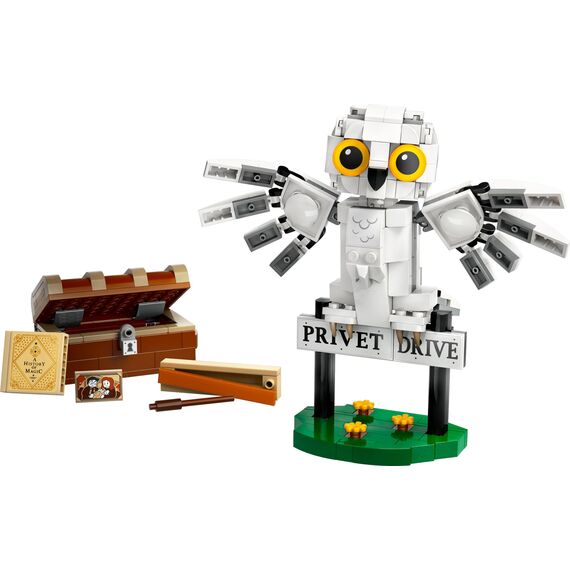LEGO Harry Potter Hedwig im Ligusterweg 4 Set mit Spielzeug-Eule für Kinder, baubare Tier-Figur mit Hogwarts-Koffer, kleines Geschenk für Jungs, Mädchen und alle Fans ab 7 Jahren 76425