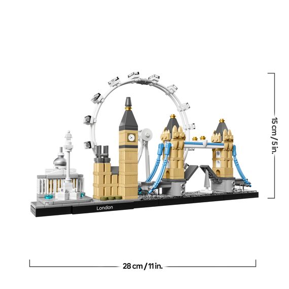 LEGO 21034 Architecture London Skyline-Modellbausatz, Bauset mit London Eye, Big Ben, Tower Bridge, Haus- und Büro-Deko, Geschenkidee für Sammler