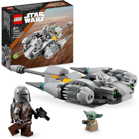 LEGO 75333 Star Wars Obi-Wan Kenobis Jedi Starfighter & 75363 Star Wars N-1 Starfighter des Mandalorianers – Microfighter Mikro-Bauspielzeug