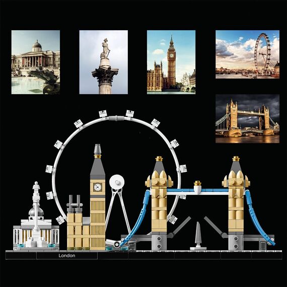 LEGO 21034 Architecture London Skyline-Modellbausatz, Bauset mit London Eye, Big Ben, Tower Bridge, Haus- und Büro-Deko, Geschenkidee für Sammler