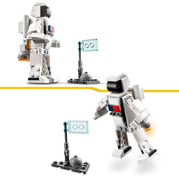 LEGO 31134 Creator 3in1 Spaceshuttle Spielzeug zum Astronauten zum Raumschiff, Konstruktionsspielzeug für Kinder, Jungen, Mädchen ab 6 Jahren, kreative Geschenkidee