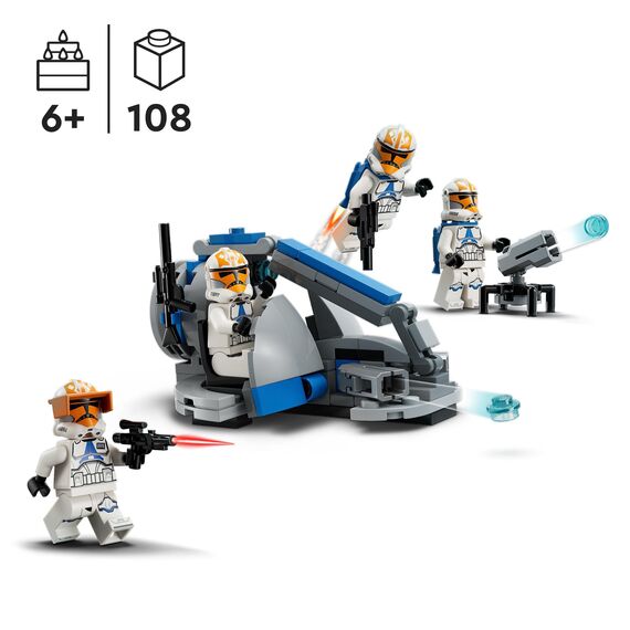 LEGO 75337 Star Wars at-TE Walker, Bewegliches Spielzeugmodell & 75359 Star Wars Ahsokas Clone Trooper der 332. Kompanie