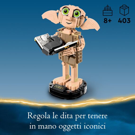LEGO Harry Potter Dobby der Hauself Set, bewegliche ikonische Figur, Spielzeug & Harry Potter Fliegender Ford Anglia, baubares Spielzeug-Auto für Kinder