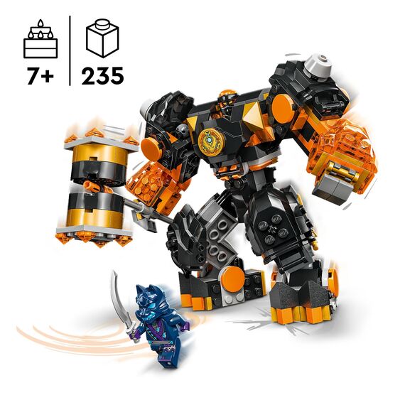 LEGO NINJAGO Coles Erdmech & NINJAGO Arins Drachengleiter, Ninja-Set mit Drachen-Spielzeug und Figuren inkl. Arin-Minifigur mit Mini-Katana, kleines Geschenk für Jungs und Mädchen ab 6 Jahren 71803