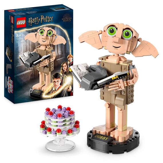 LEGO Harry Potter Dobby der Hauself Set, bewegliche ikonische Figur, Spielzeug & Harry Potter Fliegender Ford Anglia, baubares Spielzeug-Auto für Kinder