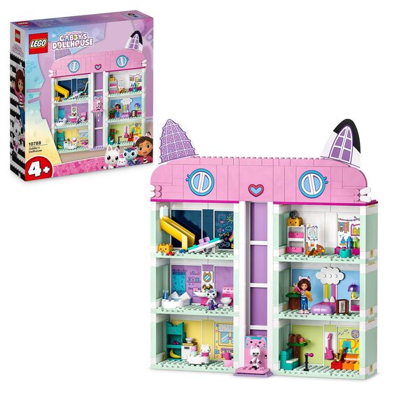 LEGO 10788 Gabby's Dollhouse Spielzeug-Set & 10787 Gabby's Dollhouse Kitty Fees Gartenparty Puppenhaus Spielzeug Set mit Gabby